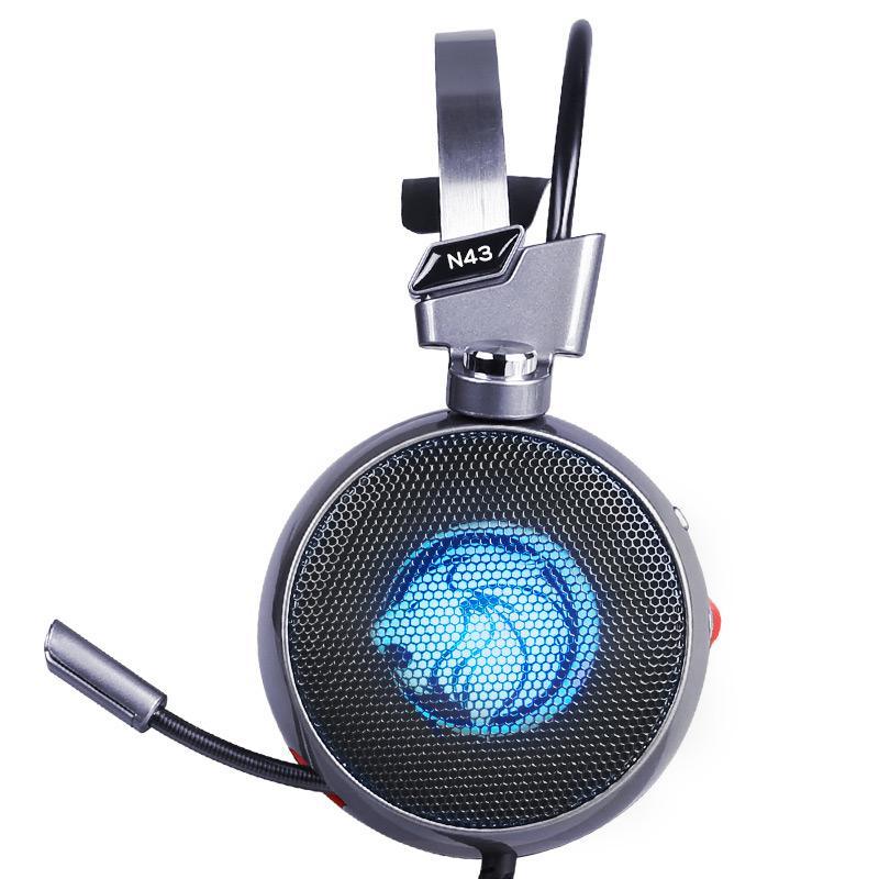 Luxury Professional Studio Gaming PC Headphones With LED Lights In Modern Luxury Metal Design For Gamers and DJ