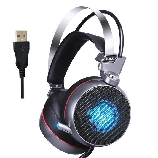 Luxury Professional Studio Gaming PC Headphones With LED Lights In Modern Luxury Metal Design For Gamers and DJ