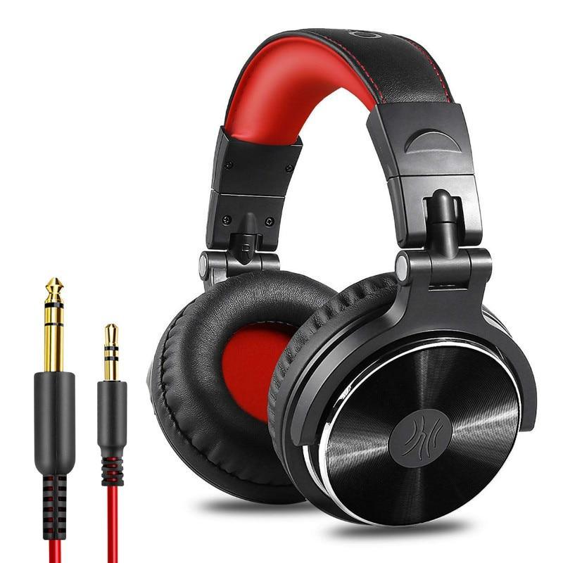 Studio Professional DJ Headphones Dynamic Stereo DJ Headphone With Microphone HIFI Wired Headset Monitoring For Music Phone