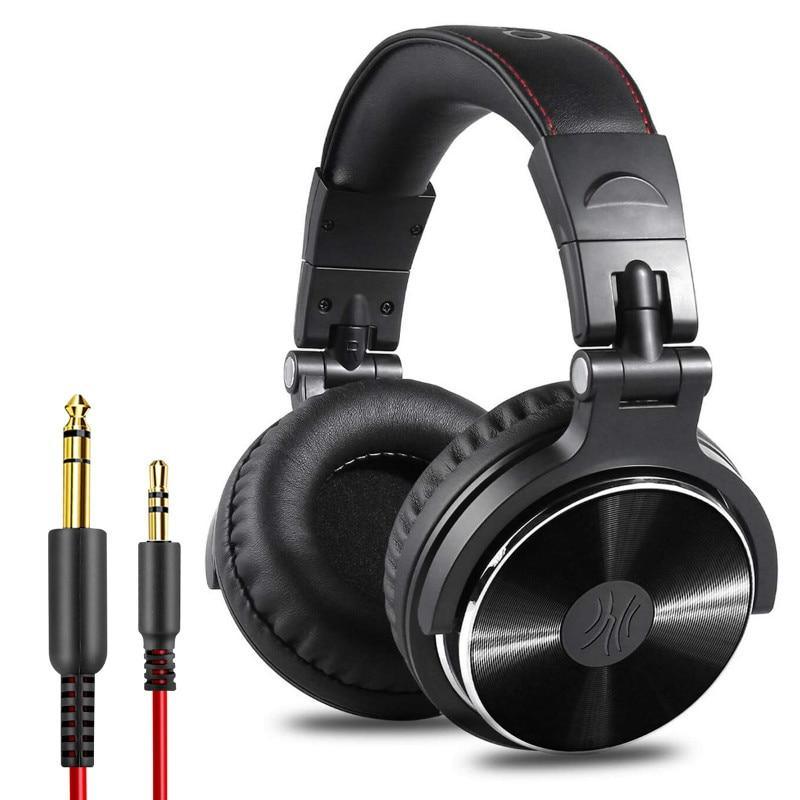 Studio Professional DJ Headphones Dynamic Stereo DJ Headphone With Microphone HIFI Wired Headset Monitoring For Music Phone