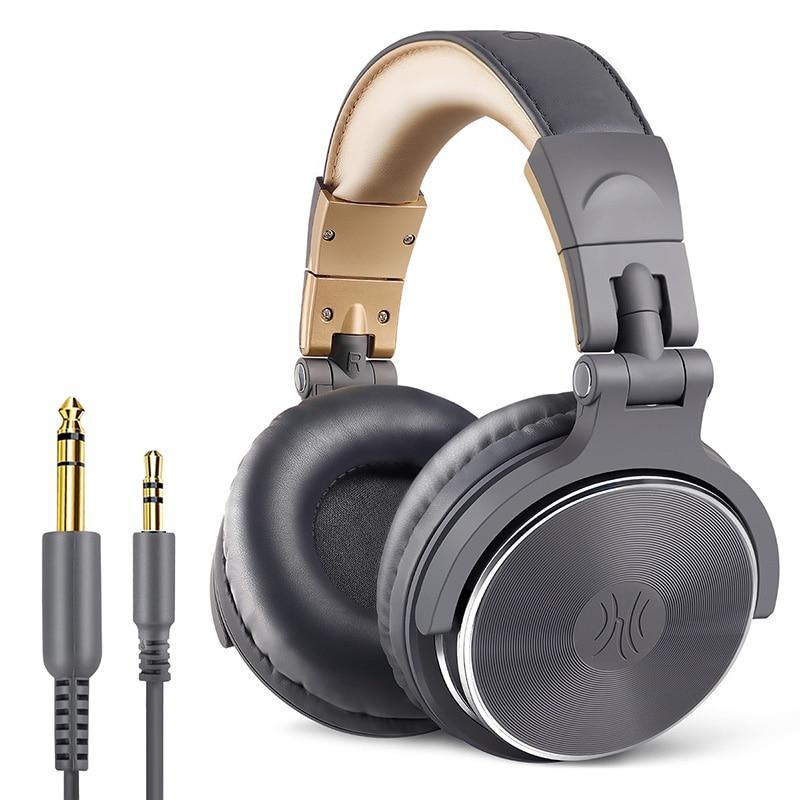 Studio Professional DJ Headphones Dynamic Stereo DJ Headphone With Microphone HIFI Wired Headset Monitoring For Music Phone